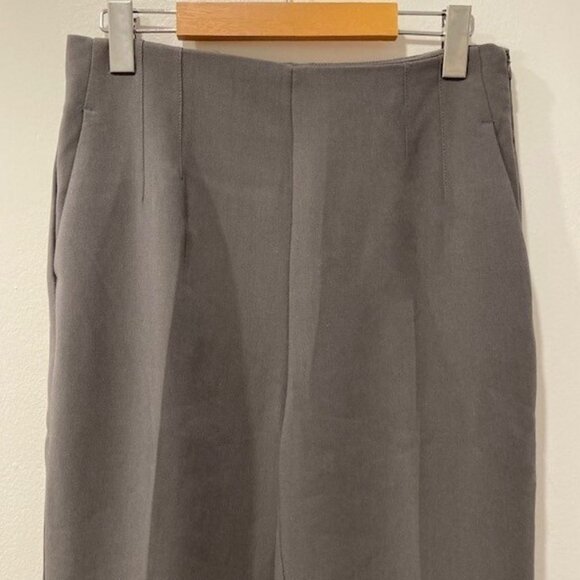 Dynamite Kendall High Waisted Grey Slim Trousers Pants with Side Zip - Picture 4 of 6